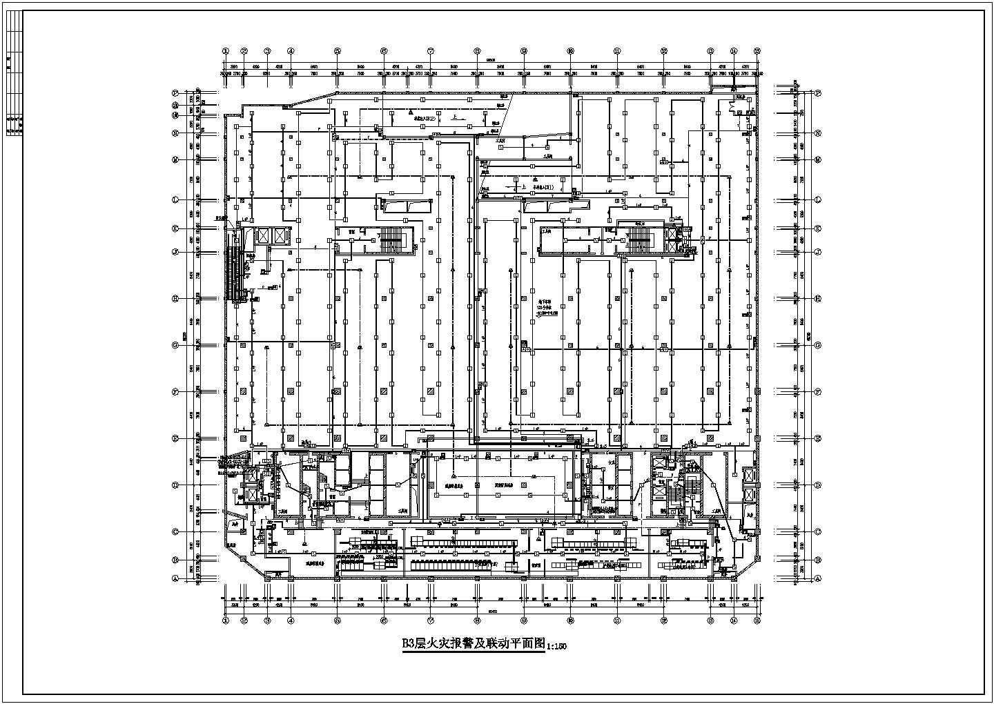 某高层裙房报警电气设计方案全套CAD图纸