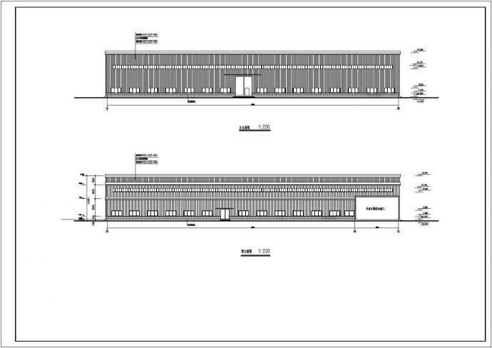 某三联跨门式钢架厂房建筑结构施工图_图1