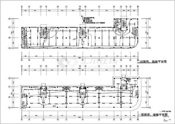 商业街电气施工设计方案全套CAD图纸-图二