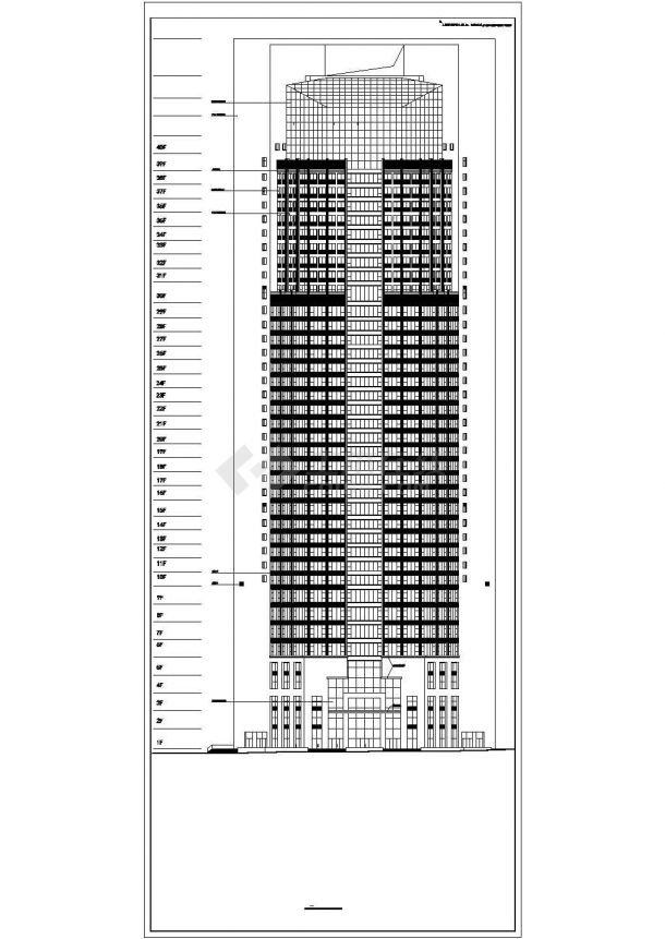 某超高层综合楼建筑CAD设计图纸-图二