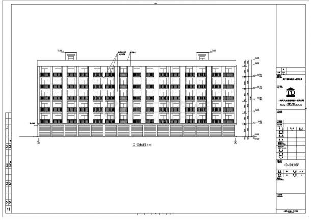 某单位六层宿舍楼建筑CAD施工图-图一