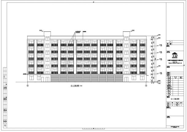 某单位六层宿舍楼建筑CAD施工图-图二