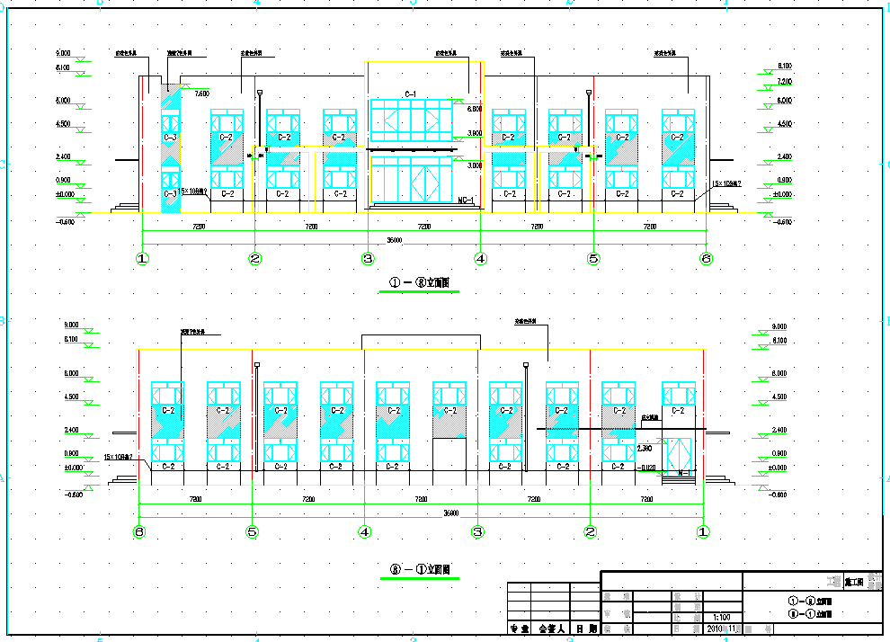 某生产办公楼建筑CAD设计施工图