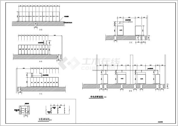 某地乡镇10kv变电站cad施工设计图-图二