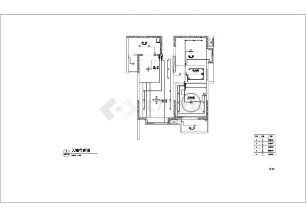 某地两室一厅一厨一卫样板房装饰设计施工图（欧式风格）-图二