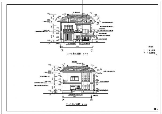 某地两套3层砖混结构别墅建筑施工图_图1