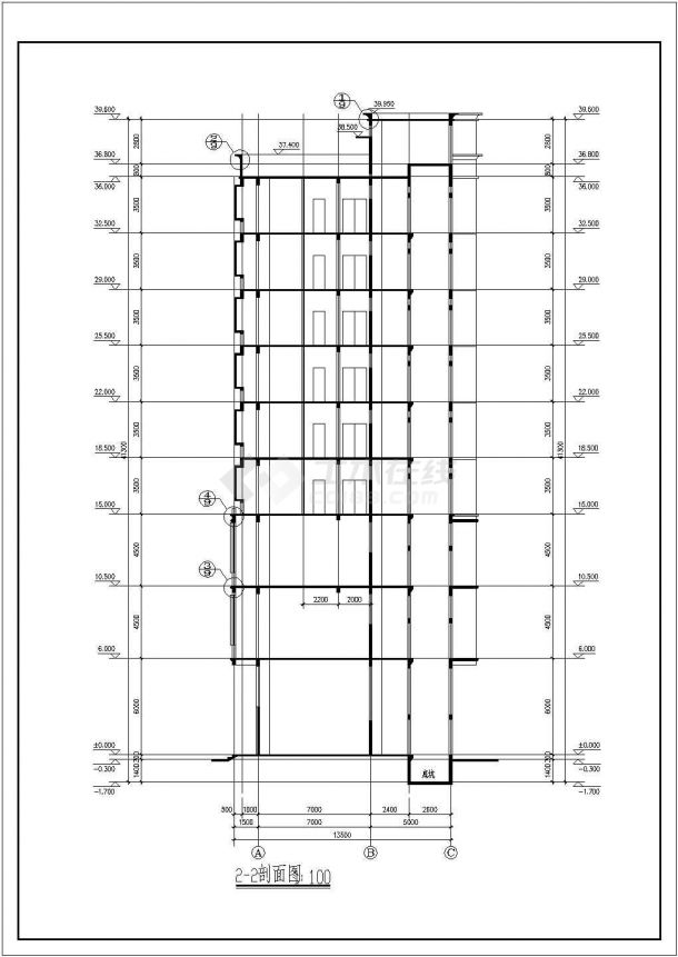 某地区多层酒店建筑cad图纸全套-图一