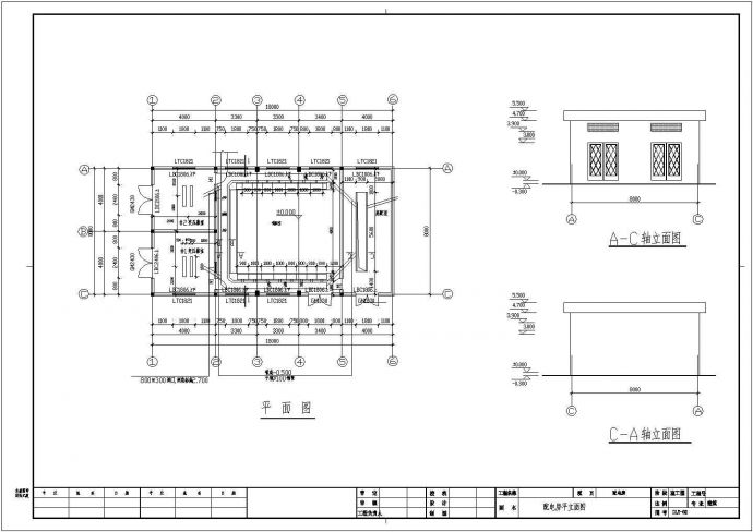 某厂区变配电所高低压系统图及设备平面图_图1