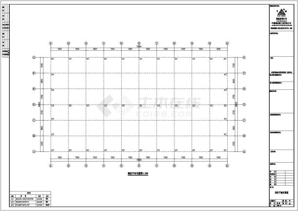 公司40米钢结构厂房CAD设计方案图纸-图二