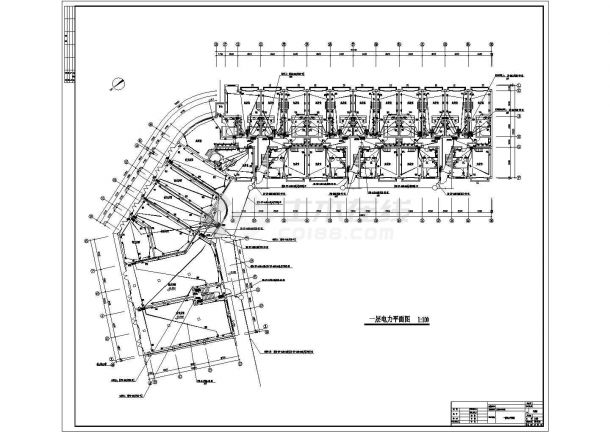某公寓住宅电气设计方案与施工全套CAD图纸-图一
