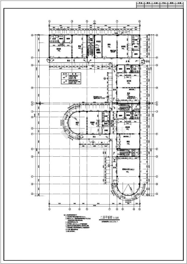 某地三层框架结构幼儿园建筑设计施工图