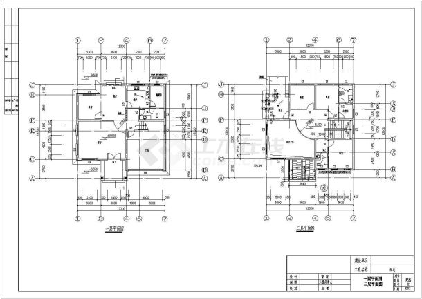 某地三层砖混结构独立别墅建筑施工图-图二