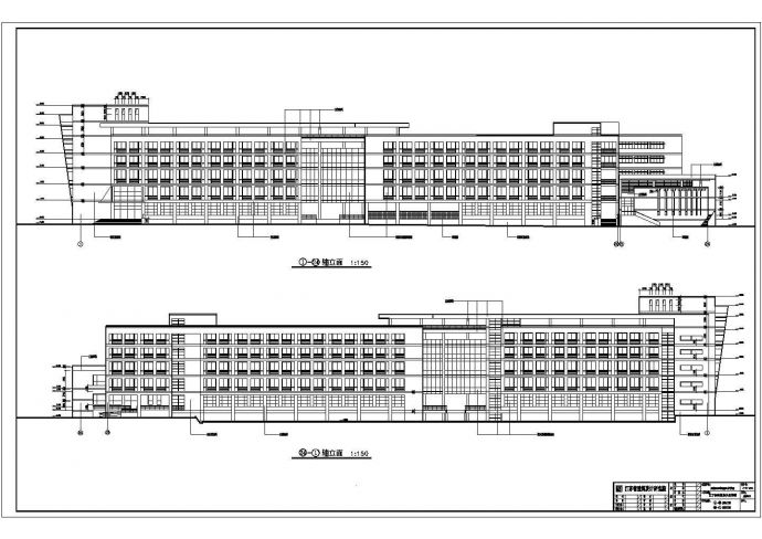 某地五层框架结构教学楼建筑方案图_图1