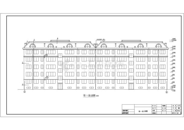 某小区五层住宅楼建筑CAD设计施工图-图二