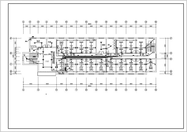 宿舍电气设计方案与施工全套CAD平面图纸-图二