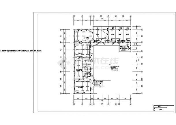 宿舍电气设计方案与施工全套CAD平面详图-图二
