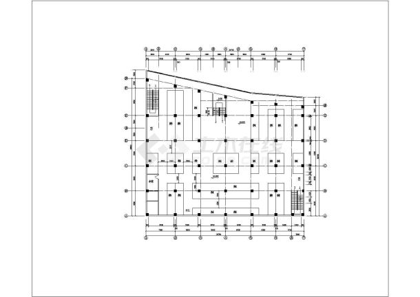 某市某建材市场建筑设计施工CAD图纸-图二