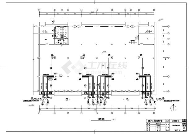 江苏省某七层综合楼建筑给排水施工图-图一