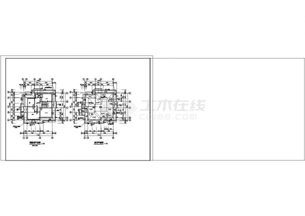 某地大型小别墅建筑设计图纸（共15张）-图二