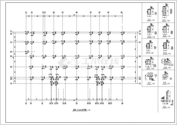 某地十一层框架结构商住楼结构施工图-图二