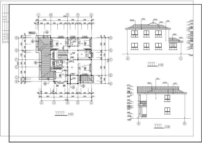 某地大型别墅结构建筑施工图（共15张）_图1