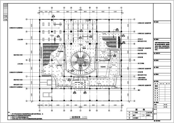 完整展厅设计cad平面设计施工图-图二