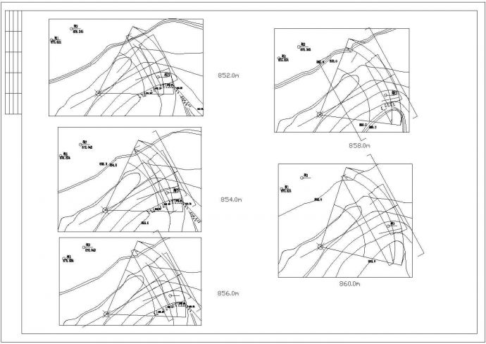 技施阶段某双曲拱坝结构布置图及围堰剖面图_图1