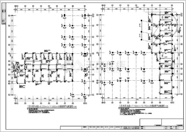 某地五层框架结构教学楼结构施工图-图二