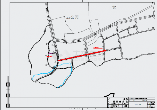市政道路及管网工程设计图纸（道路给水）-图一