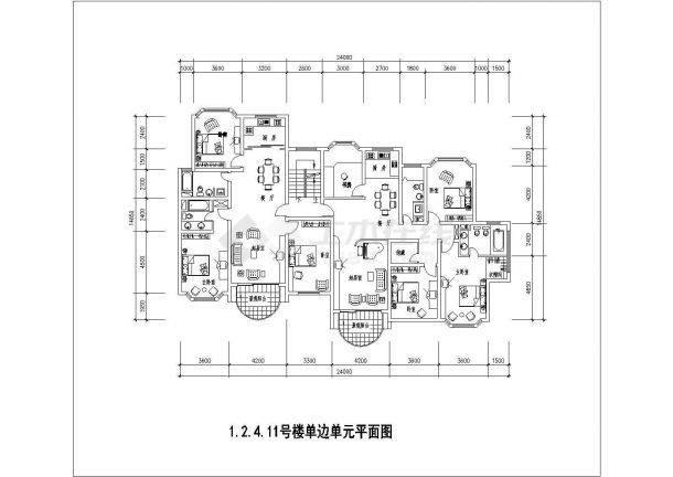 某小区多栋单元住宅楼建筑设计方案图-图二