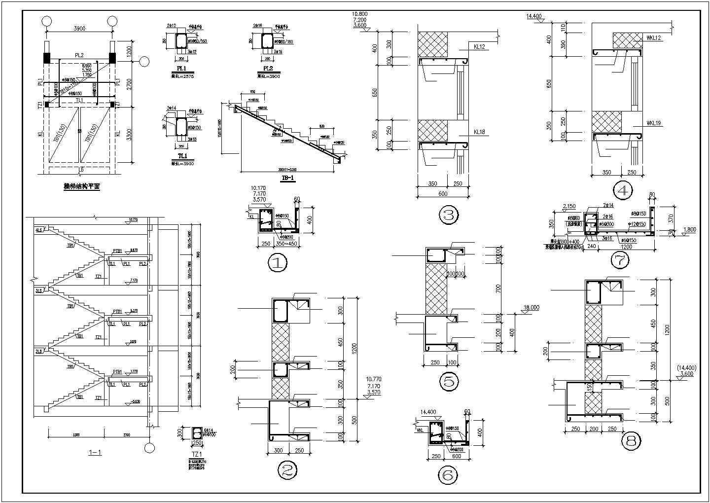 某框架结构教学楼建筑详细施工图纸