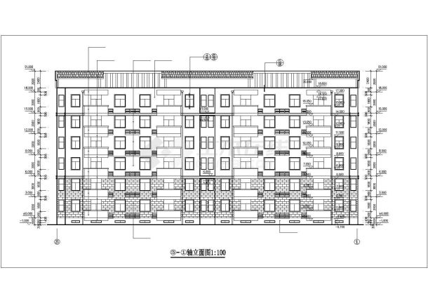 四川省某城市复式居民楼CAD施工图-图二