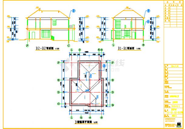 某地两层框架结构别墅建筑设计施工图-图二
