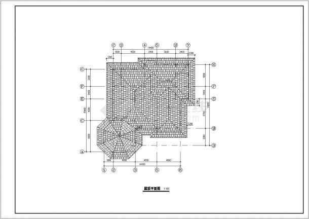 某地二层别墅设计建筑规划方案施工图纸-图二