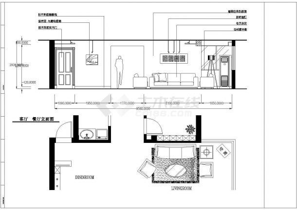 某地日式风格居民住宅装修设计施工图-图二