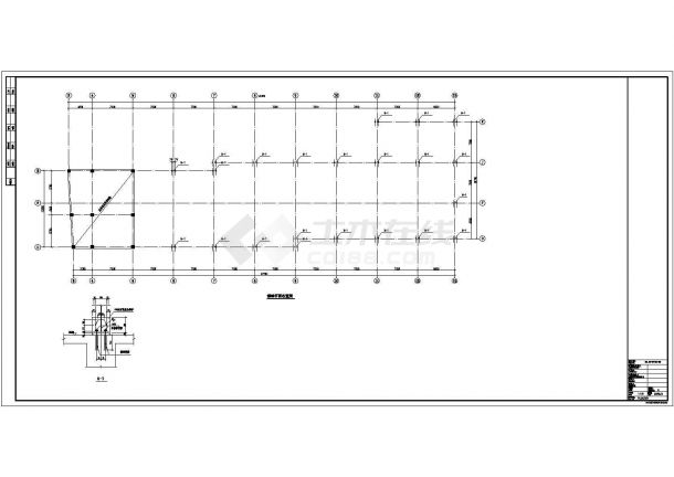 某屋面接层钢结构图及电梯改造加固施工图-图一