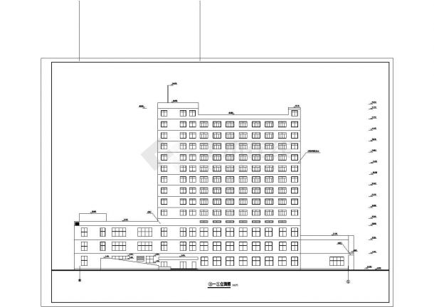 某地宾馆建筑CAD全套施工设计图-图二