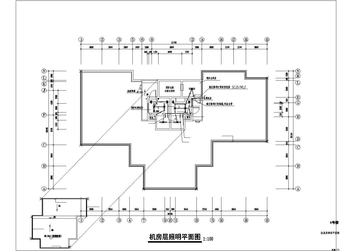 干线系统电气设计方案及施工全套CAD图纸