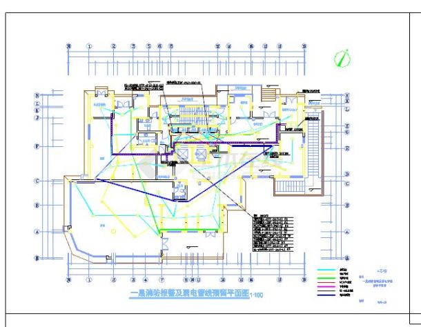 弱电平面设计方案及施工全套CAD图纸-图一