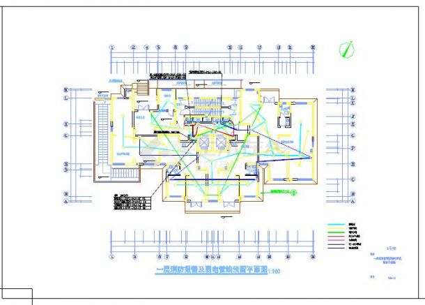 弱电平面设计方案及施工全套CAD图纸-图二