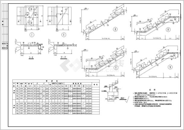办公楼建筑结构施工全套方案设计CAD图-图二