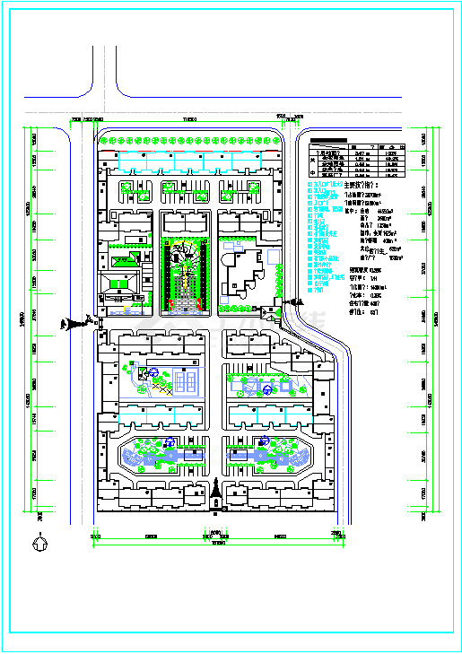 小区规划总平面CAD图-图一