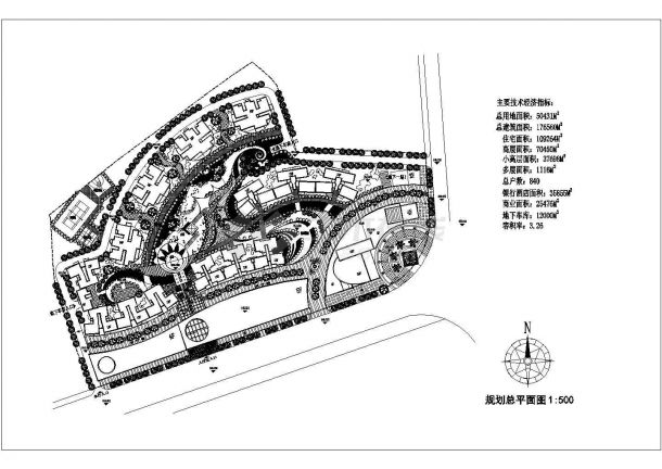 某地高层综合居住小区建筑设计规划图-图一