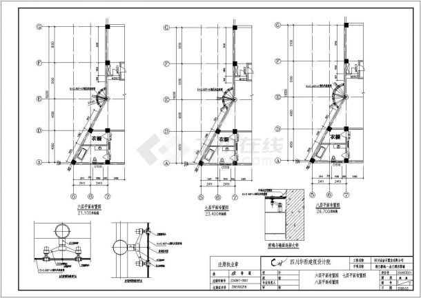 四川某酒店弧形幕墙结构设计施工图-图一