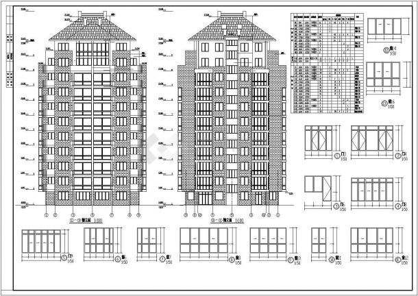 某地方某住宅楼建筑设计cad详细图纸-图一