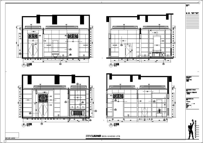 深圳某住宅小区住宅入口电梯大堂装修施工图_图1