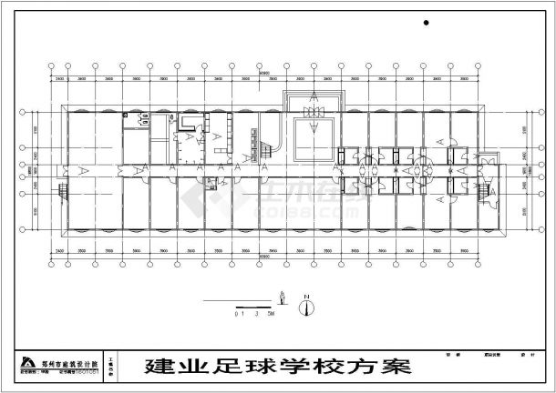 某地区足球学校建筑设计cad图纸全套-图一