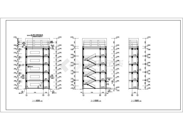 某中学建筑全套施工cad图纸全套-图二