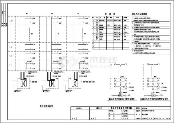 CATV电气设计方案及施工全套CAD图纸-图二