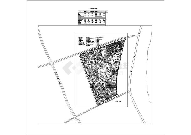 某个校园概念性景观规划CAD设计图纸-图一